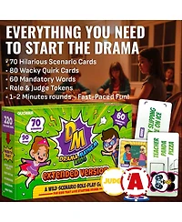 Quokka Charades & Guessing Game for Kids & Teens - 220 Hilarious Scenarios & Quirk Cards