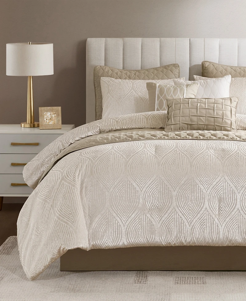 Madison Park Nocturne Jacquard 10-Pc. Comforter Set