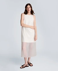 Kenneth Cole Women's Crewneck Sheer Overlay Dress