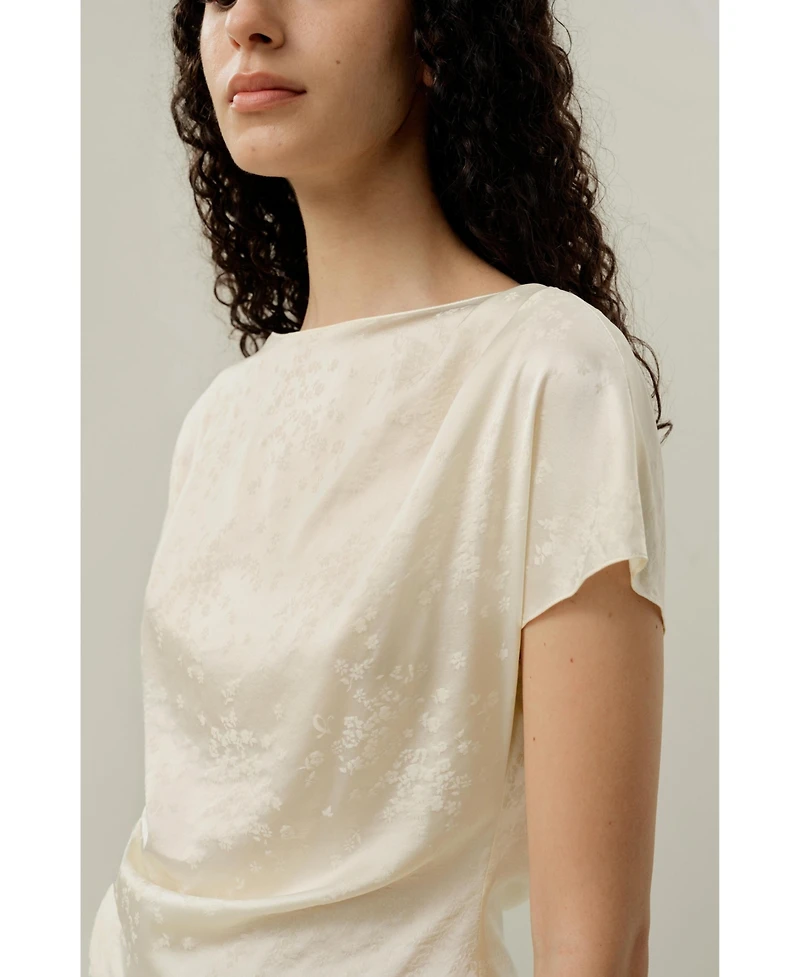 Lilysilk Women's Ying Jacquard Silk Top