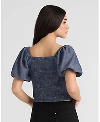 Nvlt Women's Embroidered Balloon Sleeve Top