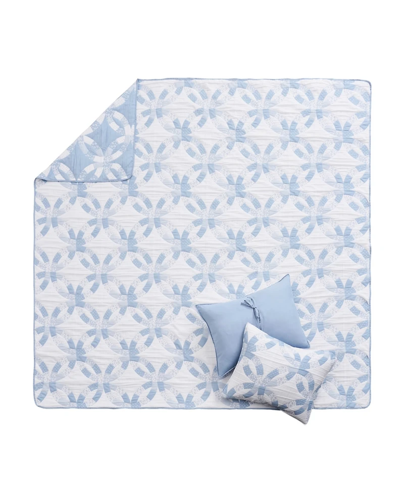 Greenland Home Fashions Wedding Ring Reversible 3-Pc. Coverlet Set, Full/Queen