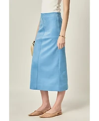 English Factory Women's Suede Midi Skirt