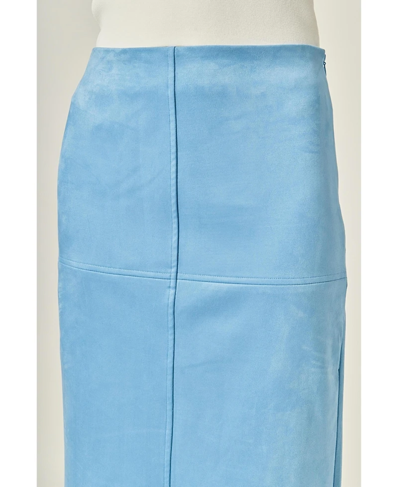 English Factory Women's Suede Midi Skirt