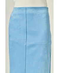 English Factory Women's Suede Midi Skirt