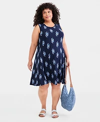 Style & Co Plus Printed Flip-Flop Dress, Macy's Exclusive