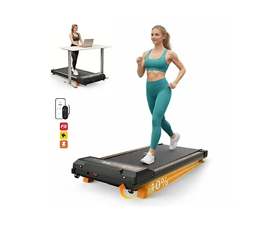 Redliro Under Desk Treadmill with Incline, Walking Pad for Home Office, Portable No Assembly Treadmill, 300 lbs