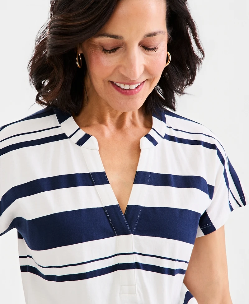 Style & Co Women's Knit Short-Sleeve Midi Dress, Macy's Exclusive