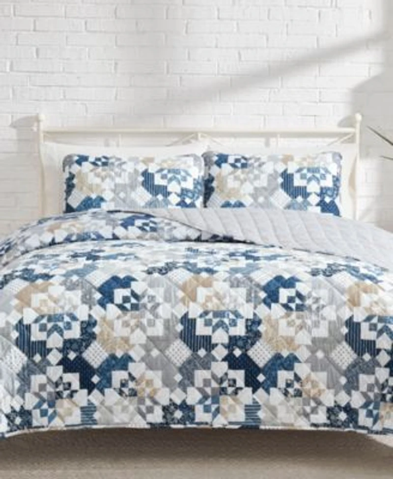 Lucky Brand Serra Patch Reversible Quilt Sets
