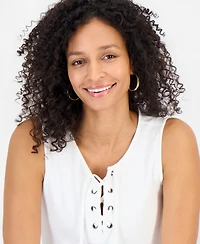 Style & Co Women's Lace-Up Tank Top, Macy's Exclusive