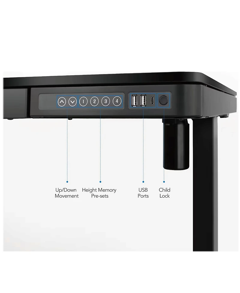 FlexiSpot EW8W Height Adjustable Standing Desk, White