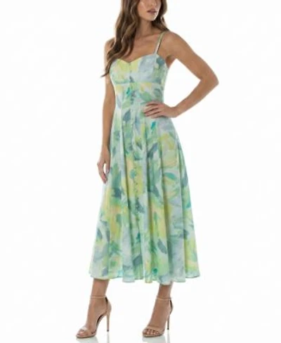 Taylor Womens Sweetheart Neck A Line Dress