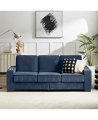 Streamdale Furniture Corduroy 83.86" Modern Compressed 3-Seater Sofa for Living Room