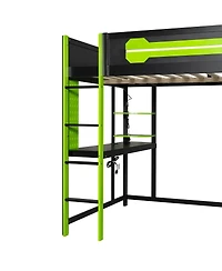 Streamdale Furniture Streamdale Full Size Wood Loft Bed with Desk