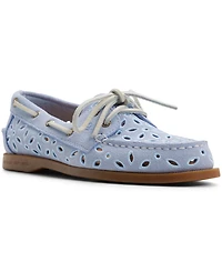 Sperry Women's Authentic Embroidered Perforated Round Toe Boat Shoes