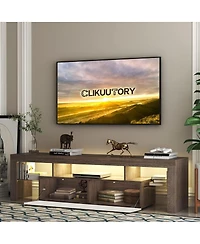 Streamdale Furniture Dfw Modern Led Tv Stand with Storage Drawer for 40-75 Inch TVs