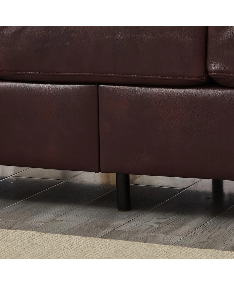 Streamdale Furniture 79" Three Seater Sofa, Modern Faux Leather Couch with Storage