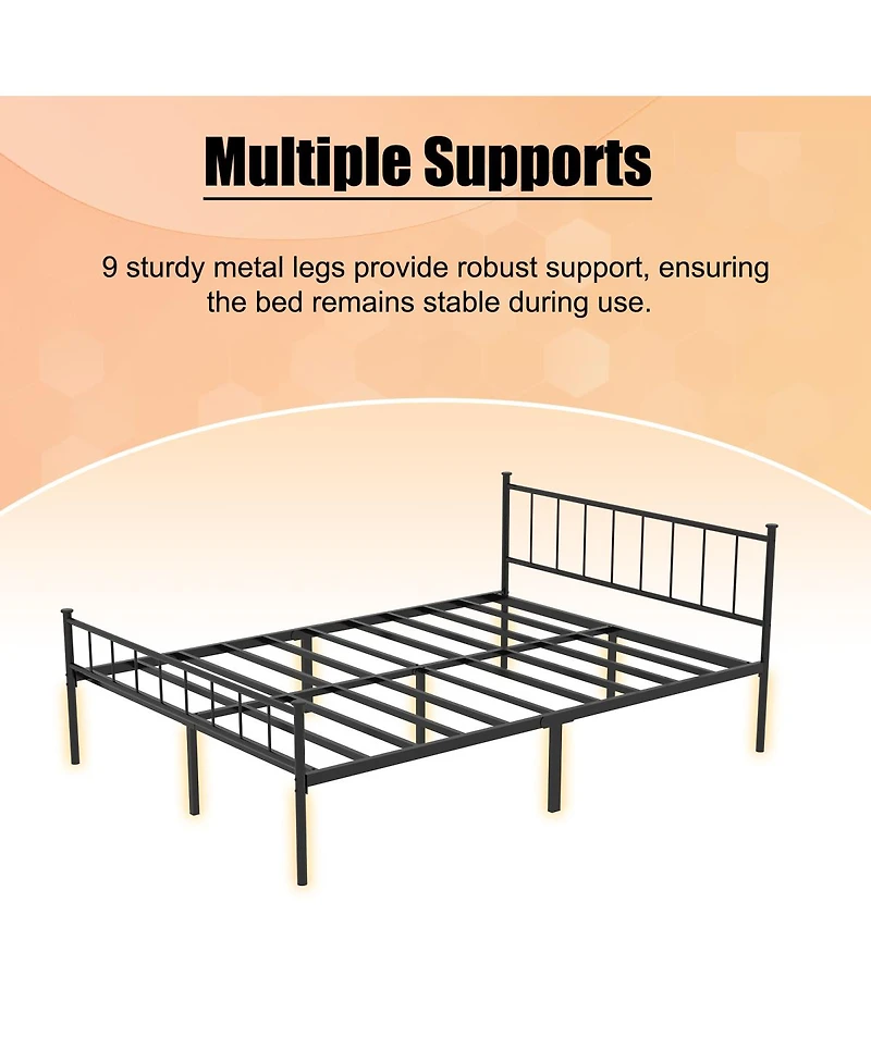 Streamdale Furniture Queen Size Bed Frame with Headboard/Footboard