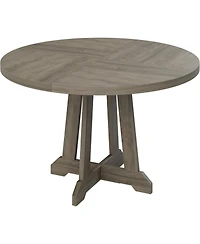 gaomon Round Dining Table for 4 47 Inch Wooden Kitchen Circle Dinner Table with Sturty Legs for Dining Room Kitchen