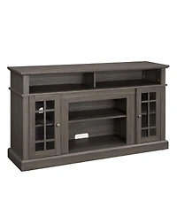 Streamdale Furniture Classic Tv Media Stand, Dark Walnut/Black, 58.25"W