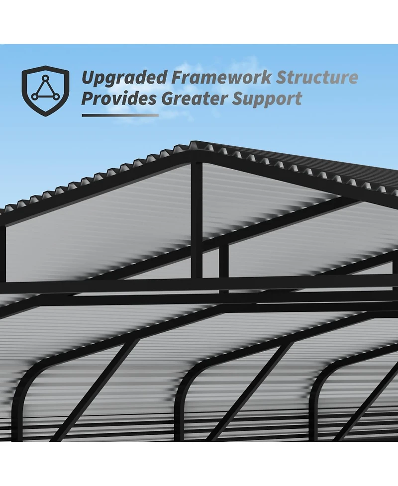 Streamdale Furniture Carport Canopy 20'X30' Heavy Duty Steel Roof, Reinforced Frame Car Tent