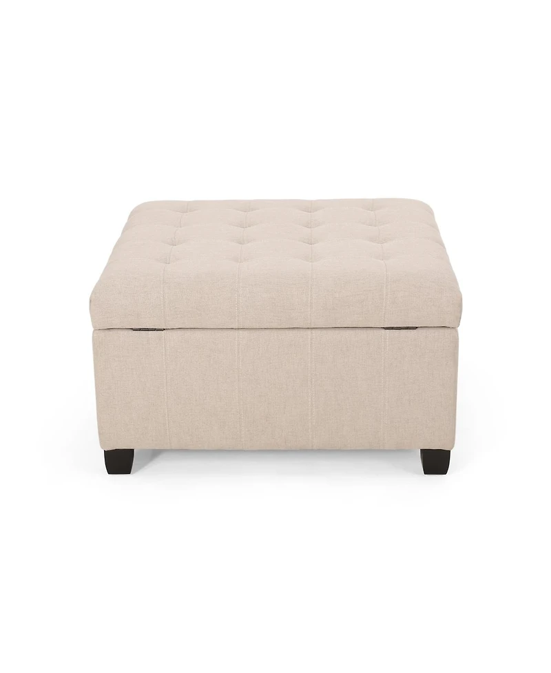 Streamdale Furniture Upholstered Tufted Fabric Storage Ottoman