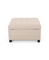 Streamdale Furniture Upholstered Tufted Fabric Storage Ottoman