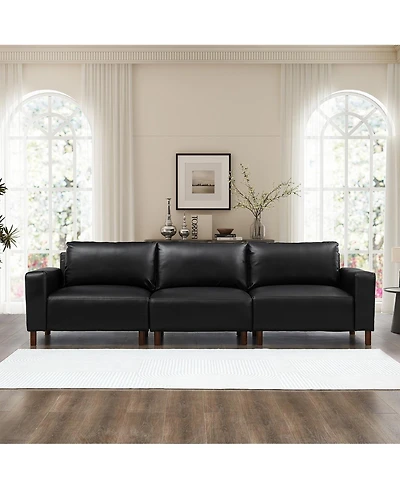 Streamdale Furniture 112" Luxury Pu Leather Sofa