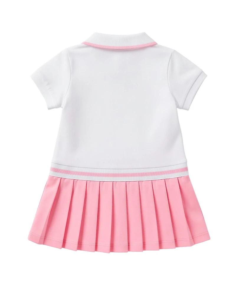 Sperry Baby Girls' Polo Collar Dress & Panties with Hairclip, 2-Piece Set