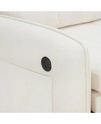 Streamdale Furniture 3-in-1 Sleeper Chair Bed, 80" Extra Long Pull Out Sofa with Usb Charging & Storage