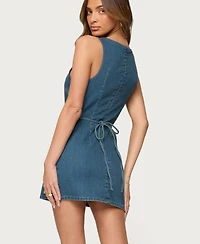 Edikted Women's Zurey Stretchy Denim Romper