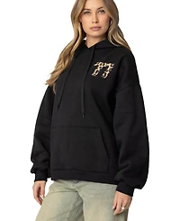 Edikted Women's Leopard 77 Oversized Hoodie