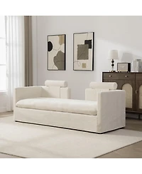 Streamdale Furniture Chenille Double-Seater Sofa with Pillows