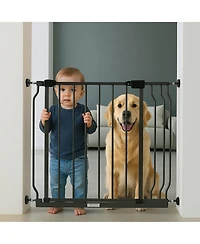BalanceFrom Fitness BalanceFrom Walk Thru Safety Gate, Baby and Pet, Doorways, Hallways, 30", Graphite