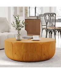 Streamdale Furniture 35.63" Round Wood Grain Outdoor/Indoor Coffee Table