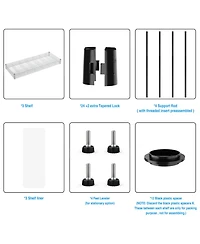 Rainsken 3 Tier Wire Shelving Unit, Heavy Duty Metal Rack, Adjustable Shelves Organizer Rack with Shelf Liners, 1050 Lbs Capacity for Garage