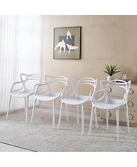 Streamdale Furniture 5pcs Dining Set, Metal Leg Table, Mid-century Style