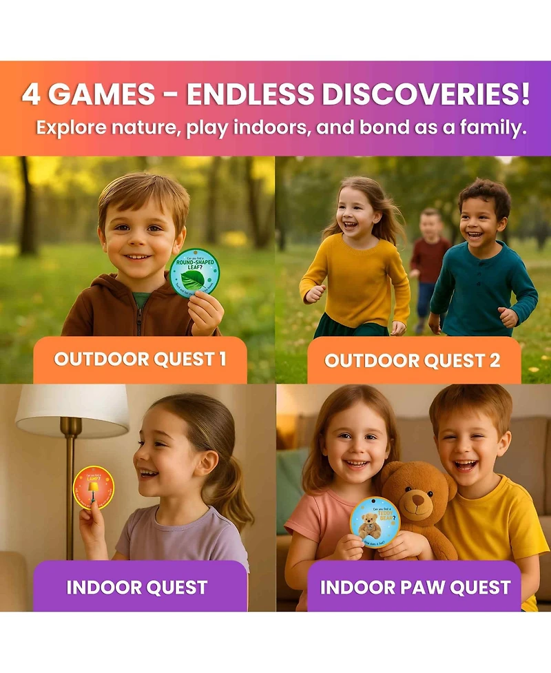 Quokka Scavenger Hunt Game for Toddlers 3-5 - 200 Toddler Activities Outdoor Indoor Cards Game Set