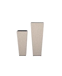 Streamdale Furniture Outdoor Pe Wicker Flower Pots, 2-Pcs Set