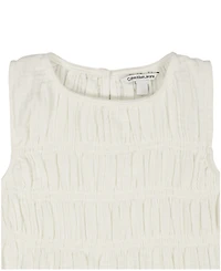 Calvin Klein Girls' 7-16 Crinkle Knit Sleeveless Top