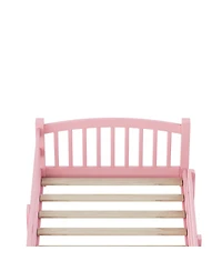Streamdale Furniture Twin Montessori Floor Bed with Slats, Safety Guardrails, Solid Wood
