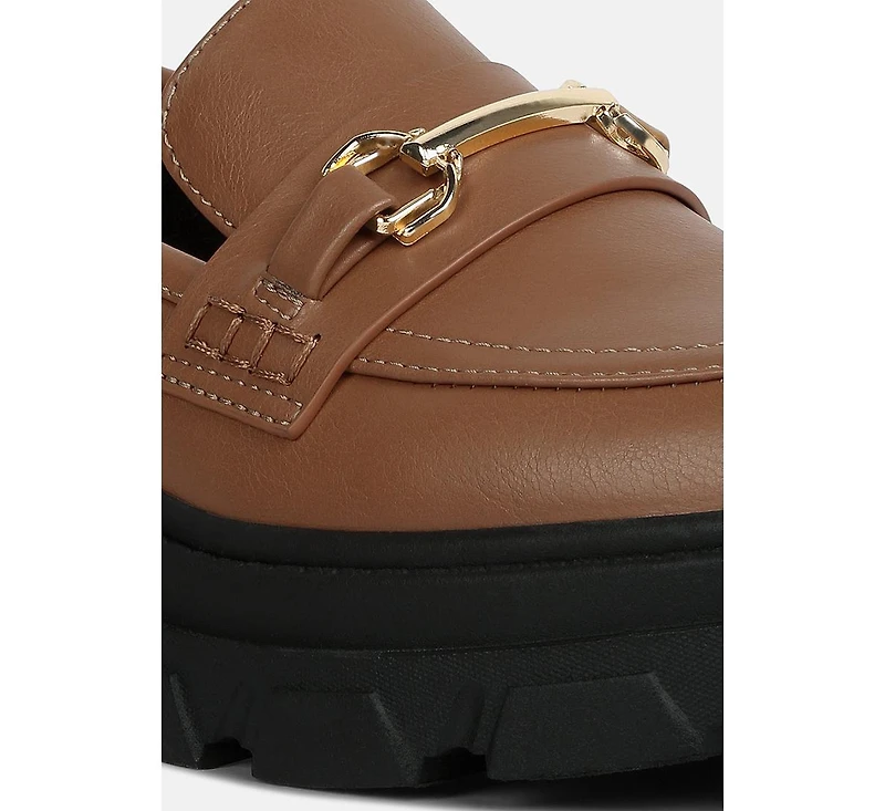 Womens oklyn horsebit embellished chunky platform loafers