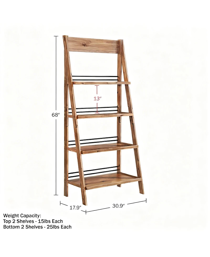Yigii 4-Tier Ladder Bookshelf