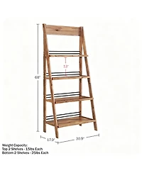 Yigii 4-Tier Ladder Bookshelf