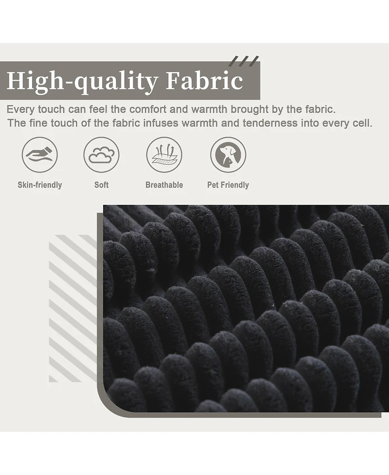 Streamdale Furniture 94" 3-Seater Corduroy Sofa Couch with Deep Seats & Removable Cushions