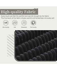 Streamdale Furniture 94" 3-Seater Corduroy Sofa Couch with Deep Seats & Removable Cushions