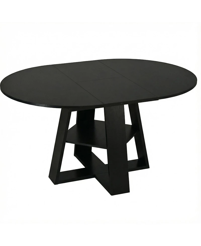 Streamdale Furniture Extendable Round Dining Table for 4-8