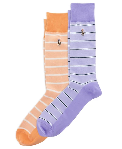 Polo Ralph Lauren Men's Hyde Park Oxford Stripe Socks, 2-Pack