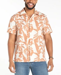 Liverpool Los Angeles Men's Short-Sleeve Camp Collar Shirt