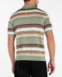 Liverpool Los Angeles Men's Short-Sleeve Johnny Collar Sweater